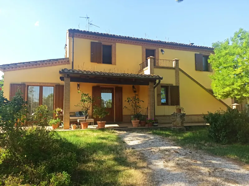 Casale marchigiano ristrutturato, immerso nel verde con terreno di mq. 21.600 piantumato ad ulivi e alberi da frutto e ampio annesso da trasformare in civile abitazione · foto 4