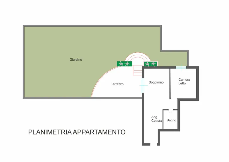 Planimetria 1 dell’immobile a Latina